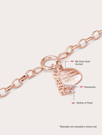 Breathe Bean Bracelet 18K Rose Gold – Mondays Made Flower & Birthstone Jewelry Singapore
