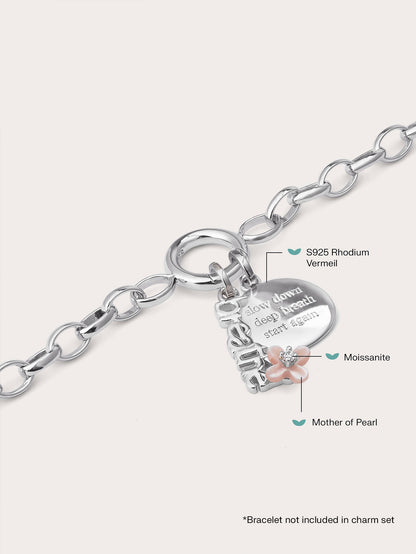 Breathe Bean Bracelet S925 Silver Rhodium – Mondays Made Flower & Birthstone Jewelry Singapore