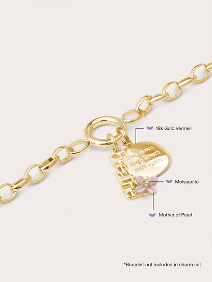 Breathe Bean Bracelet 18K Gold – Mondays Made Flower & Birthstone Jewelry Singapore