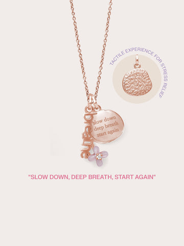 Breathe Necklace 18K Rose Gold – Mondays Made Flower & Birthstone Jewelry Singapore