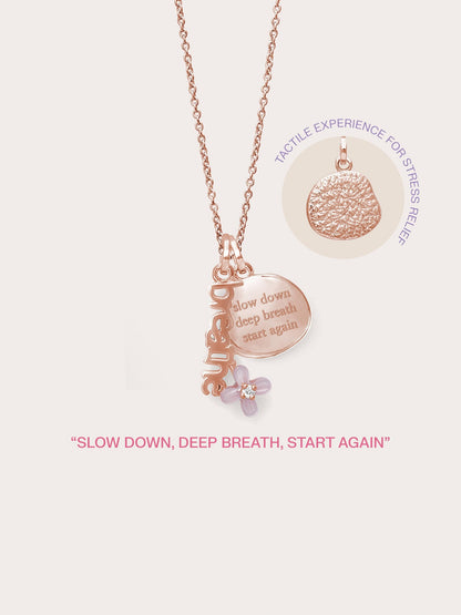 Breathe Necklace 18K Rose Gold – Mondays Made Flower & Birthstone Jewelry Singapore