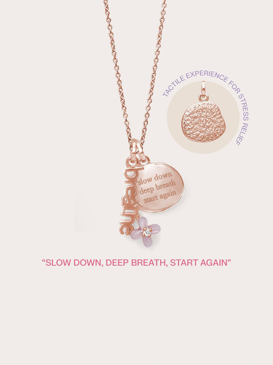 Breathe Necklace 18K Rose Gold – Mondays Made Flower & Birthstone Jewelry Singapore