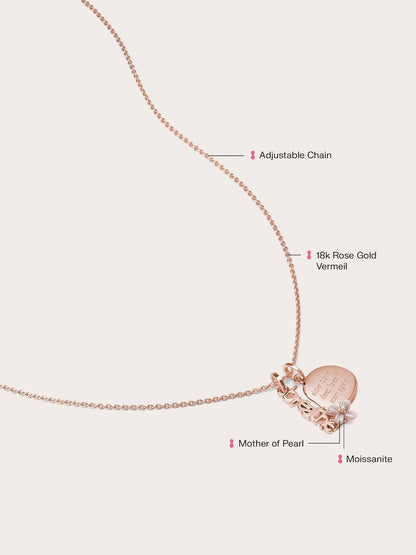Breathe Necklace Set Flat 18K Rose Gold – Mondays Made Flower & Birthstone Jewelry Singapore
