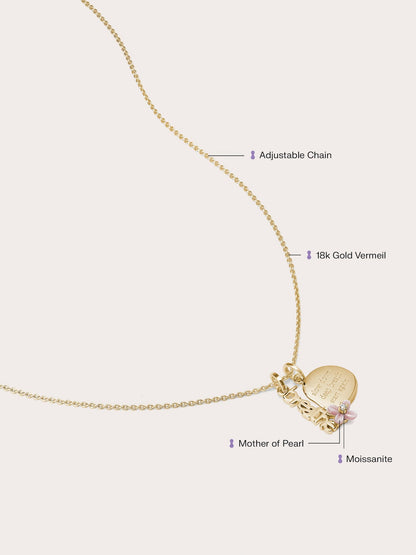 Breathe Necklace Set Flat 18K Gold – Mondays Made Flower & Birthstone Jewelry Singapore