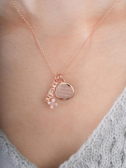 Breathe Necklace Set 18K Rose Gold (2) – Mondays Made Flower & Birthstone Jewelry Singapore