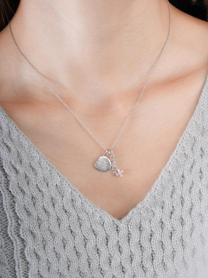 Breathe Necklace Set S925 Silver Rhodium – Mondays Made Flower & Birthstone Jewelry Singapore