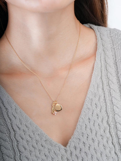 Breathe Necklace Set 18K Gold (2) – Mondays Made Flower & Birthstone Jewelry Singapore
