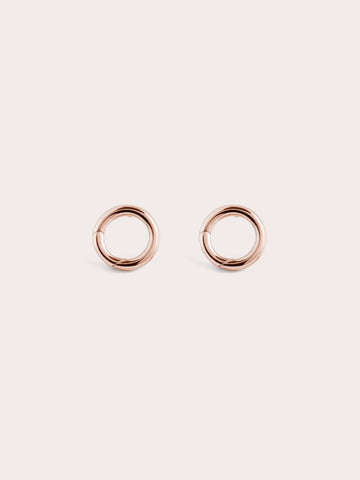 Charm Lock Stud 18K Rose Gold (6) – Mondays Made Flower & Birthstone Jewelry Singapore