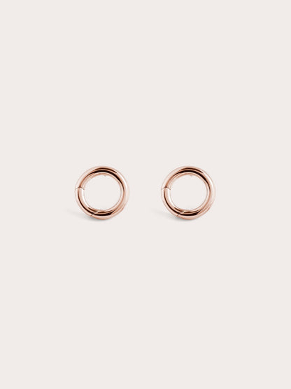 Charm Lock Stud 18K Rose Gold (6) – Mondays Made Flower & Birthstone Jewelry Singapore