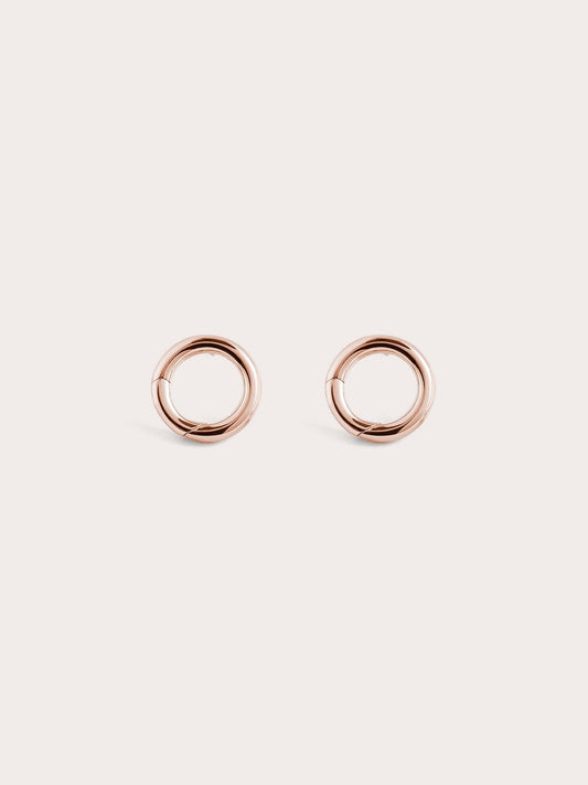 Charm Lock Stud 18K Rose Gold (6) – Mondays Made Flower & Birthstone Jewelry Singapore