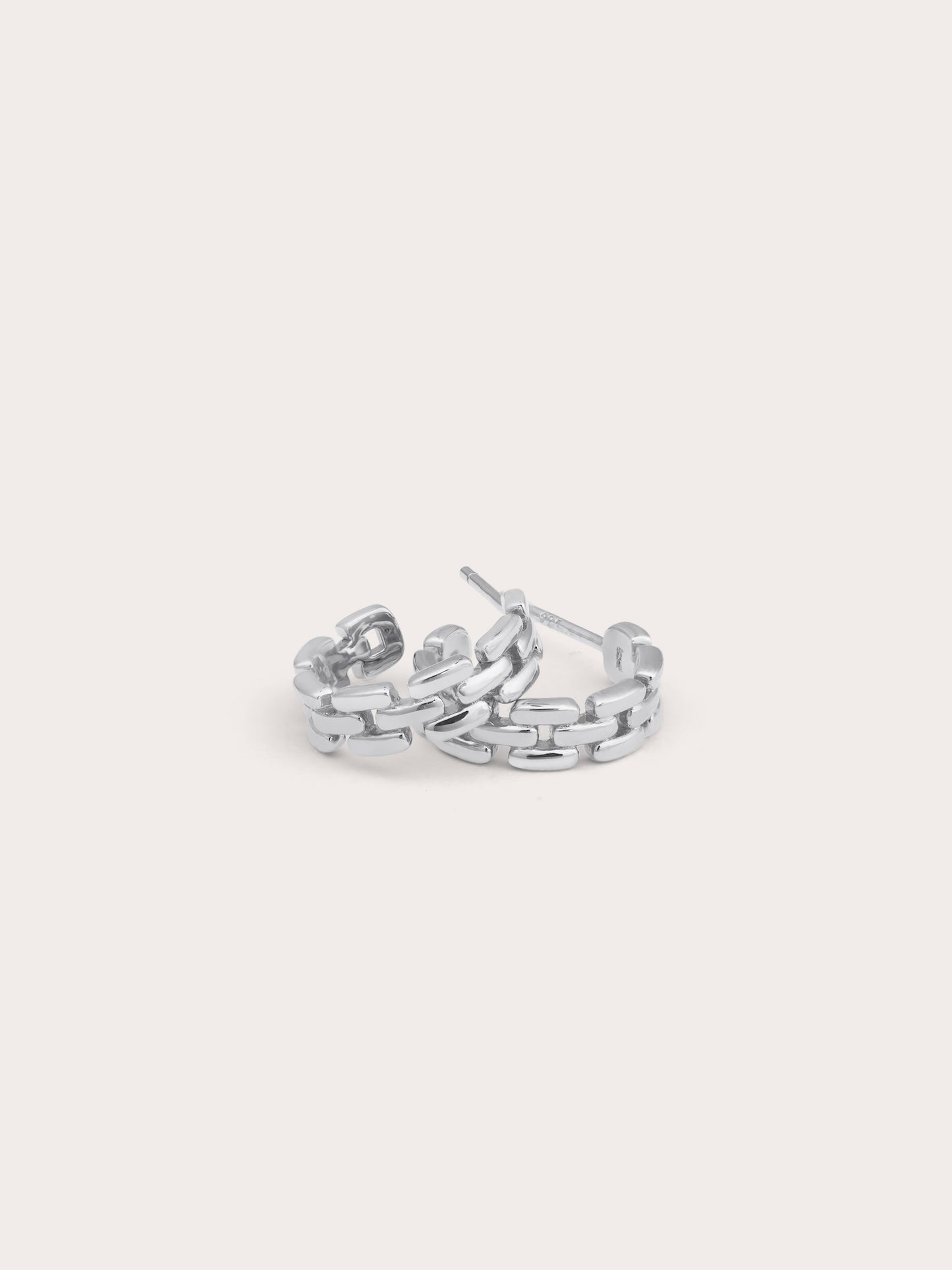 Classic Watch Link Hoop Earrings