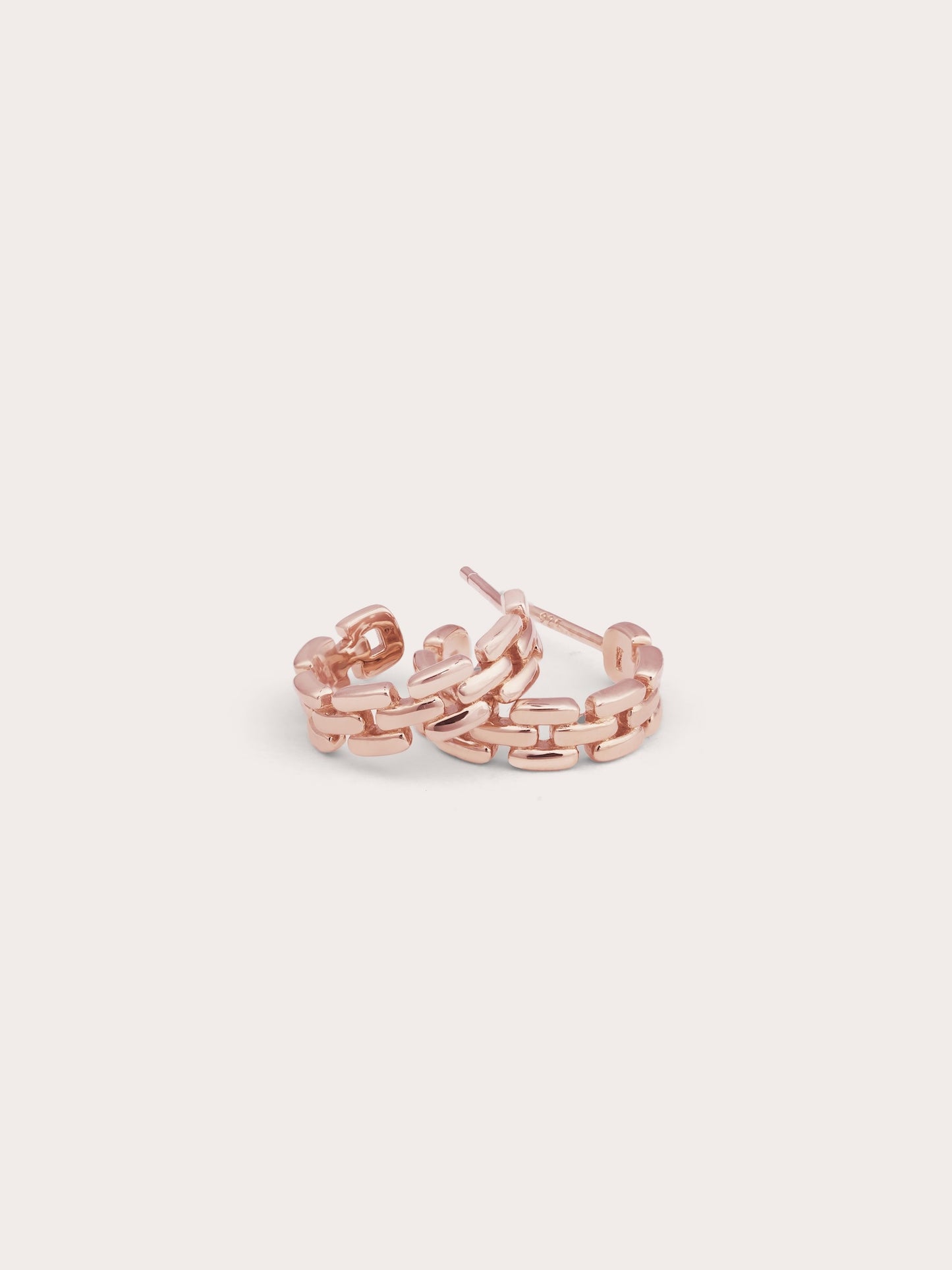 Classic Watch Link Hoop Earrings