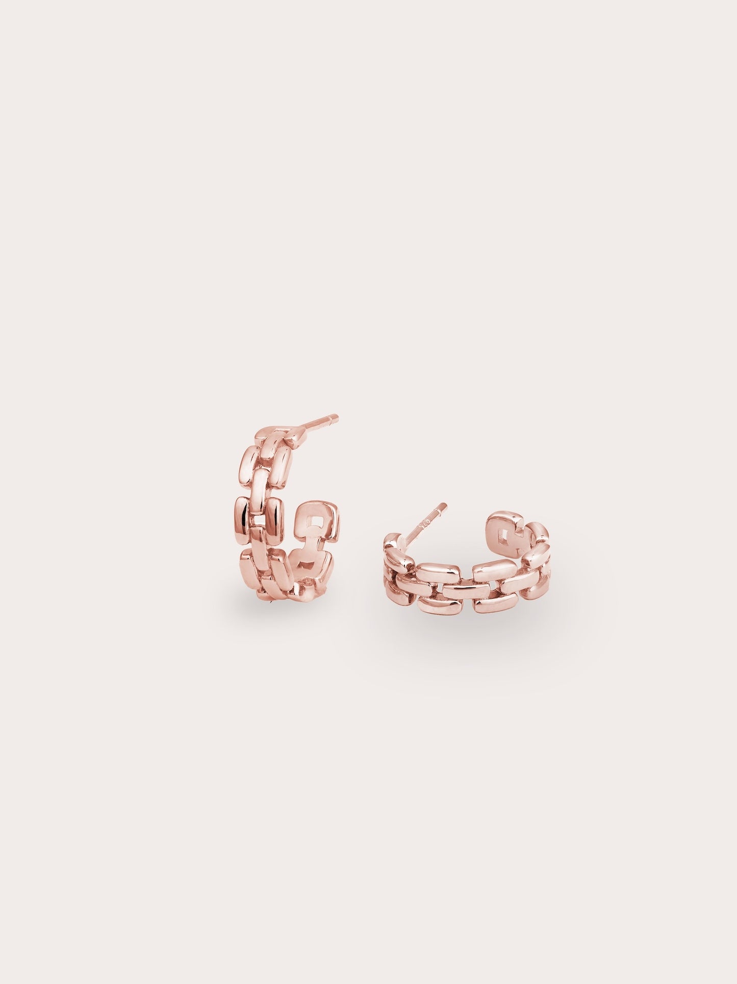 Classic Watch Link Hoop Earrings