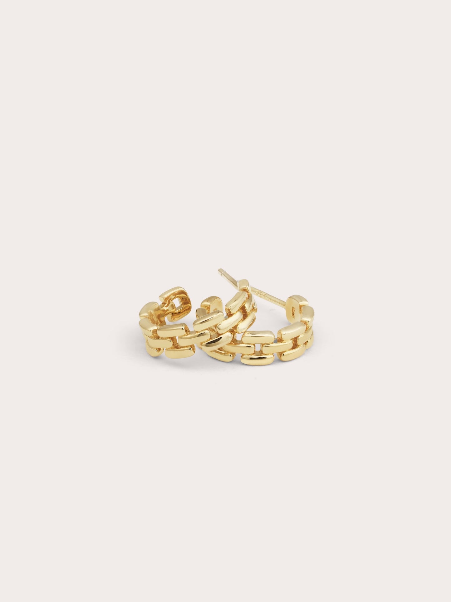 Classic Watch Link Hoop Earrings