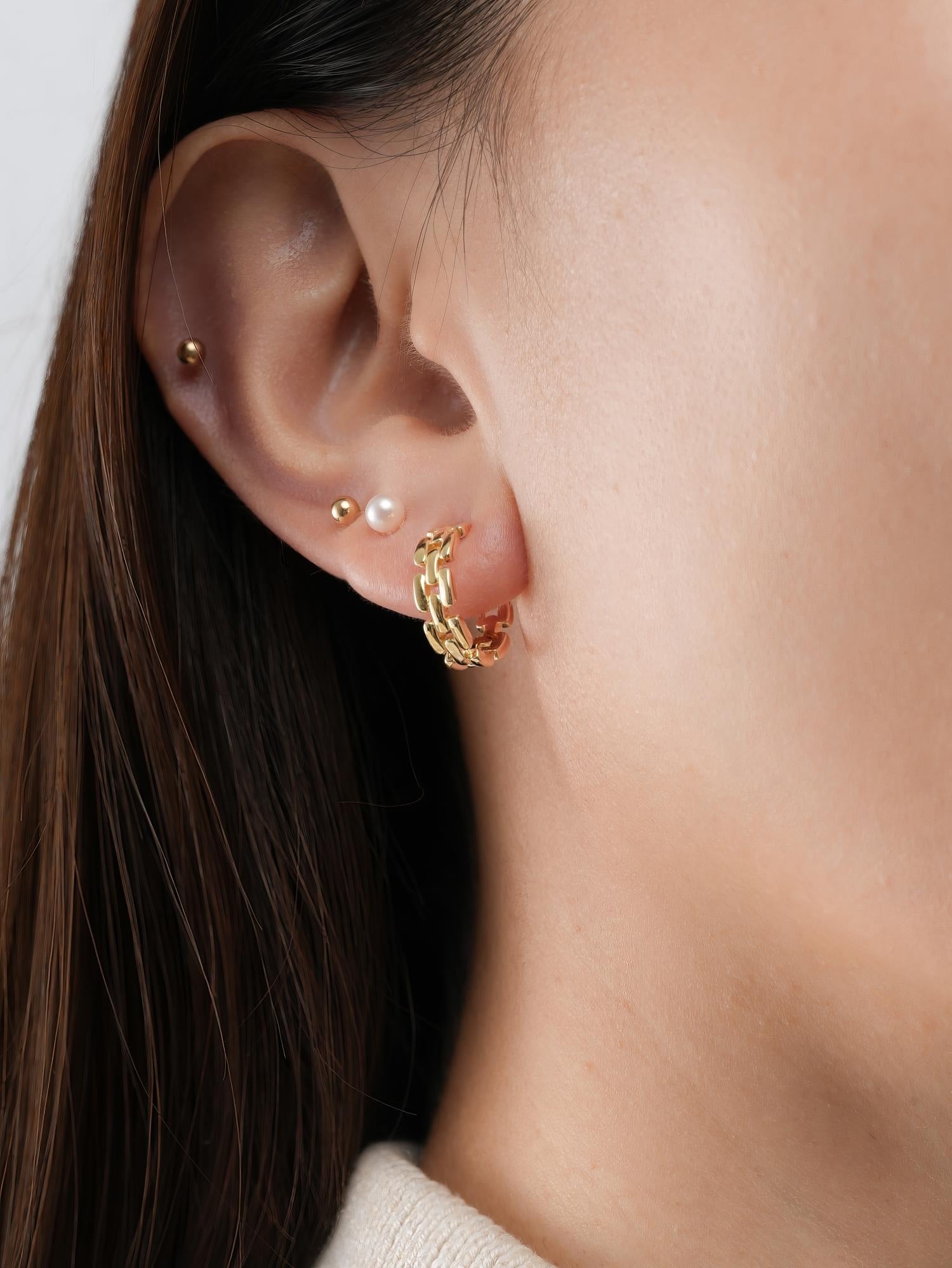 Classic Watch Link Hoop Earrings | Mondays Made