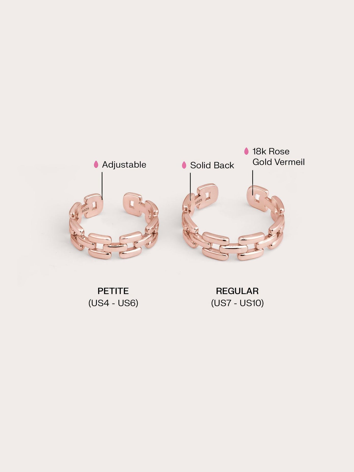 Classic Watch Link Ring