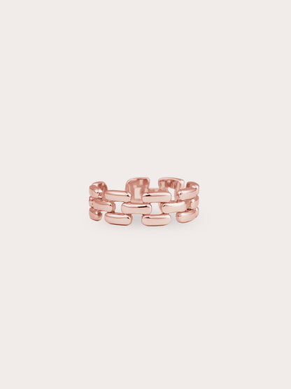 Classic Watch Ring 18K Rose Gold Close Up (2) – Mondays Made Flower & Birthstone Jewelry Singapore