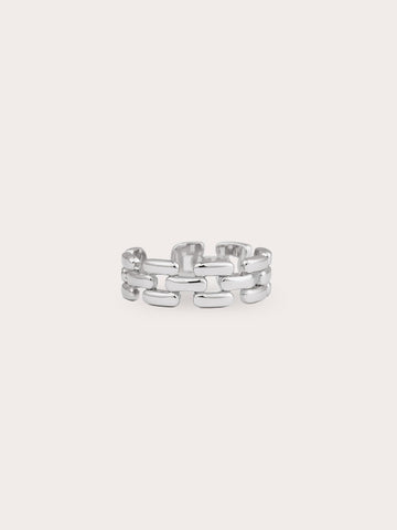 Classic Watch Ring S925 Silver Rhodium Close Up – Mondays Made Flower & Birthstone Jewelry Singapore