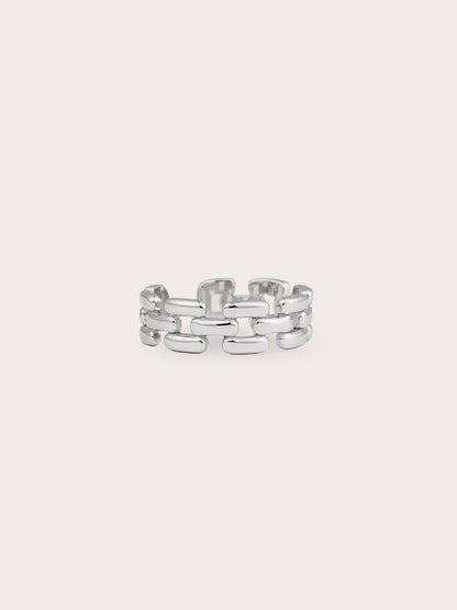 Classic Watch Ring S925 Silver Rhodium Close Up – Mondays Made Flower & Birthstone Jewelry Singapore
