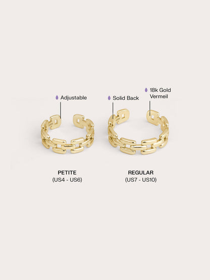 Classic Watch Ring 18K Gold Big Small – Mondays Made Flower & Birthstone Jewelry Singapore