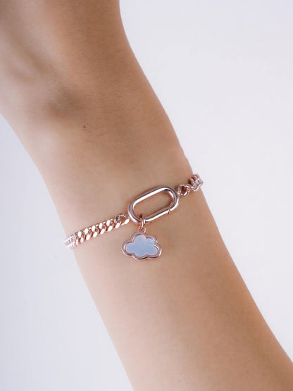 Cloud Charm 18K Rose Gold (1) – Mondays Made Flower & Birthstone Jewelry Singapore