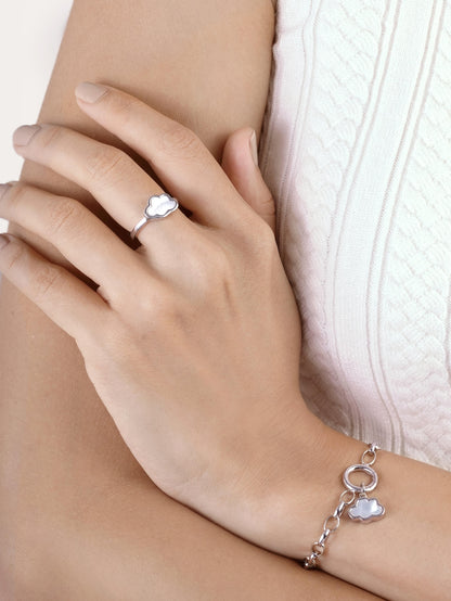 Cloud Ring S925 Silver Rhodium (2) – Mondays Made Flower & Birthstone Jewelry Singapore