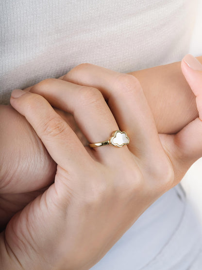 Cloud Ring 18K Gold (2) – Mondays Made Flower & Birthstone Jewelry Singapore