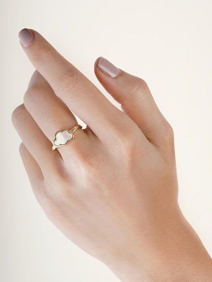 Cloud Ring 18K Gold (3) – Mondays Made Flower & Birthstone Jewelry Singapore