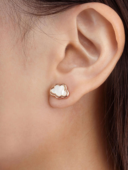 Cloud Studs 18K Rose Gold – Mondays Made Flower & Birthstone Jewelry Singapore