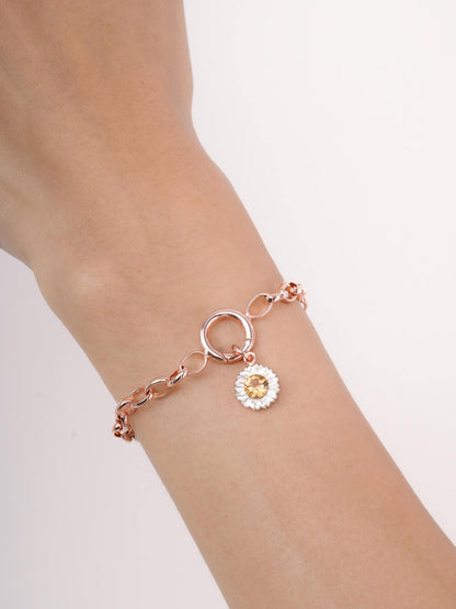 Daisy Charm 18K Rose Gold (1) – Mondays Made Flower & Birthstone Jewelry Singapore