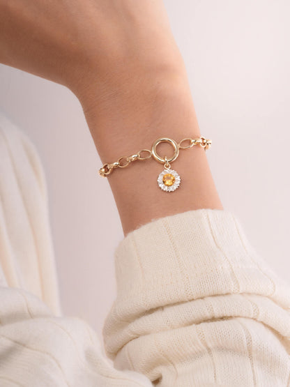 Daisy Charm 18K Gold (1) – Mondays Made Flower & Birthstone Jewelry Singapore