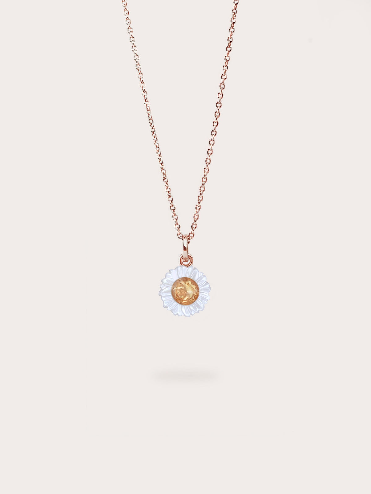 Daisy Necklace 18K Rose Gold (1) – Mondays Made Flower & Birthstone Jewelry Singapore