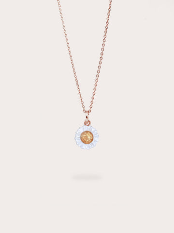 Daisy Necklace 18K Rose Gold (1) – Mondays Made Flower & Birthstone Jewelry Singapore