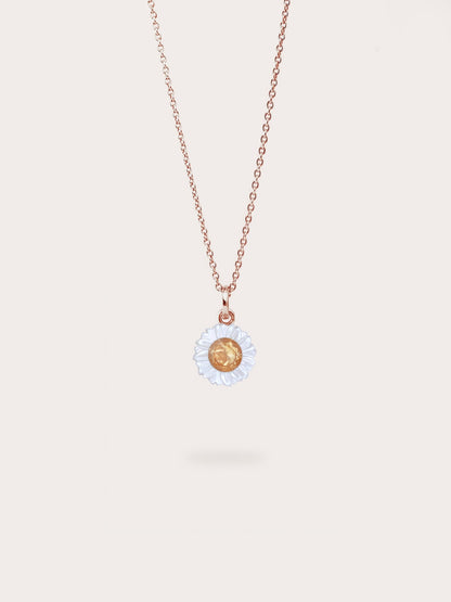 Daisy Necklace 18K Rose Gold (1) – Mondays Made Flower & Birthstone Jewelry Singapore