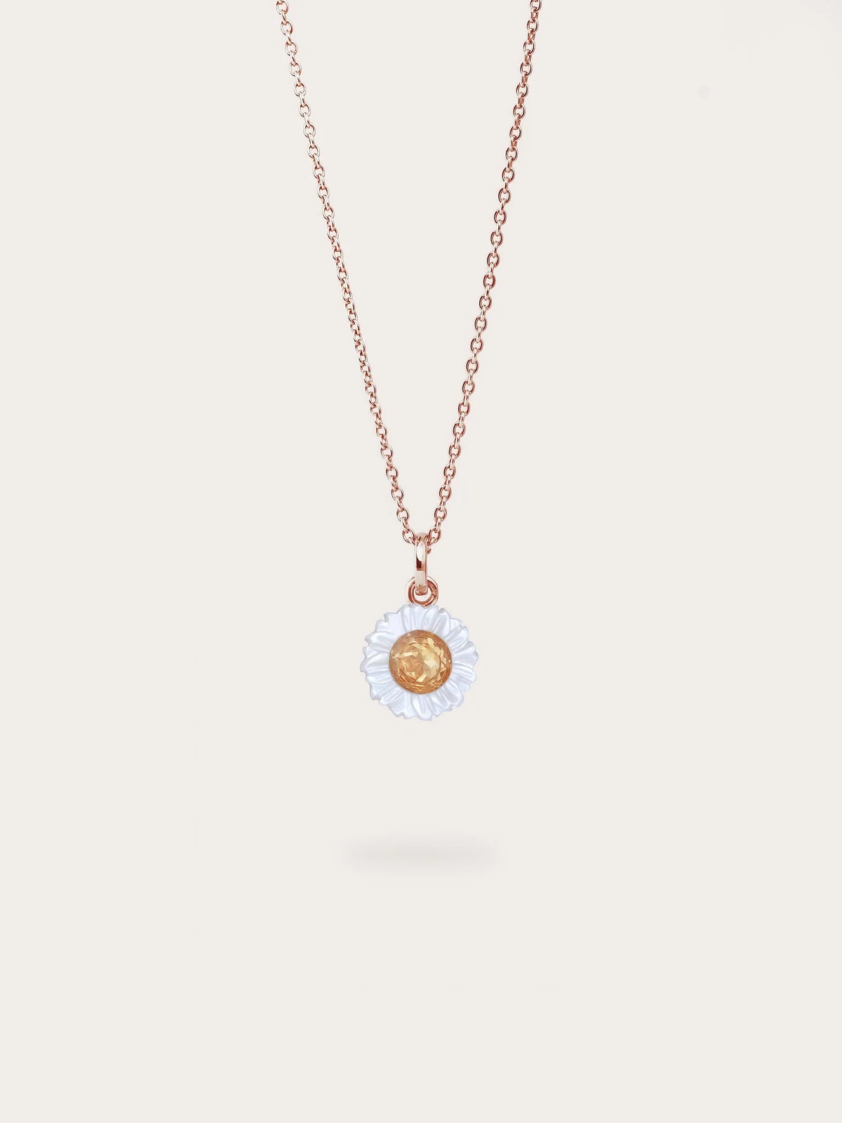 Carved Daisy Necklace