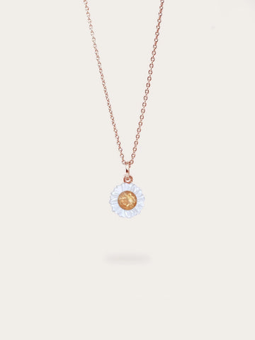 Carved Daisy Necklace