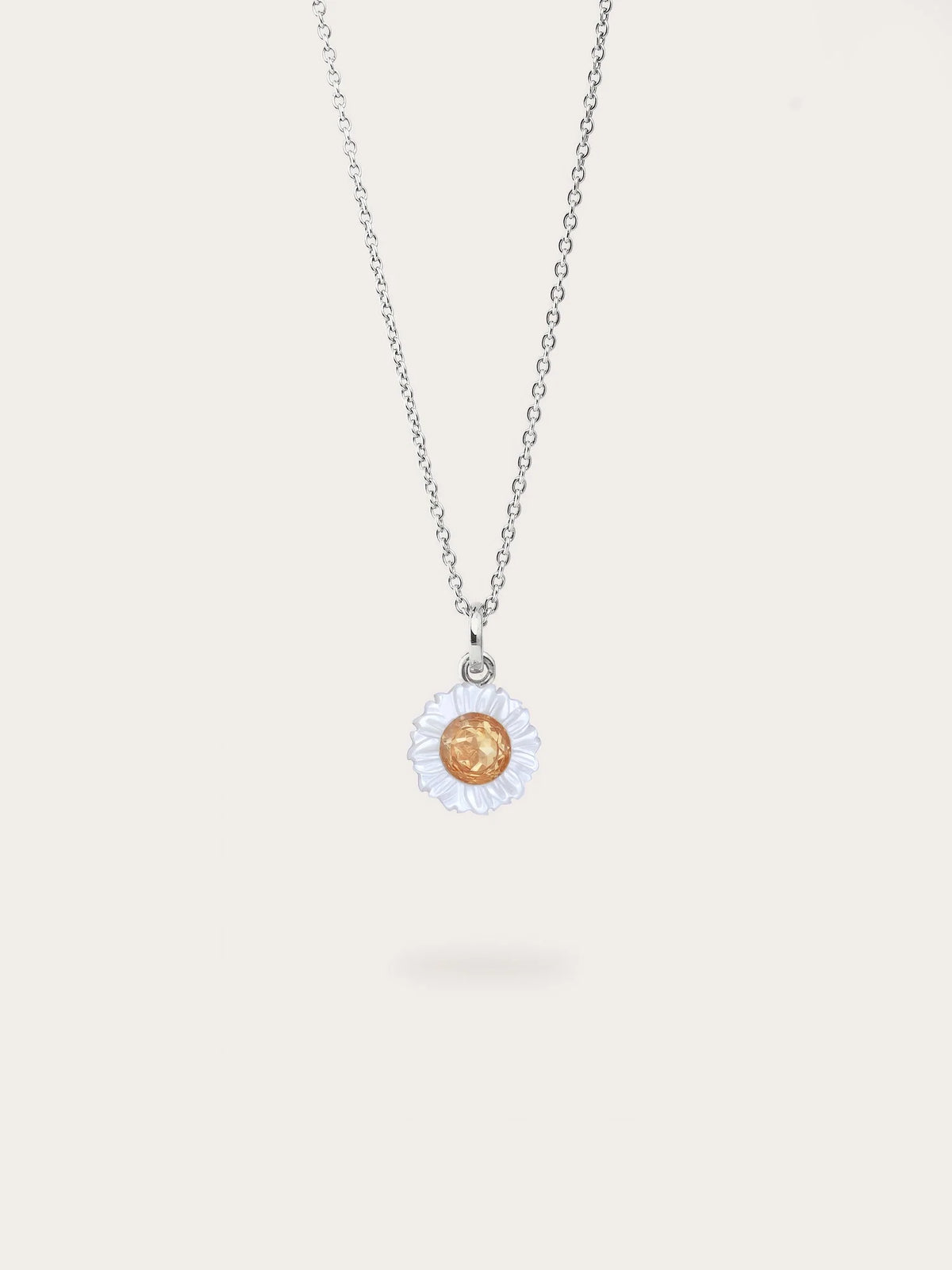 Carved Daisy Necklace