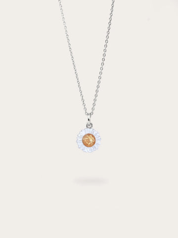 Carved Daisy Necklace