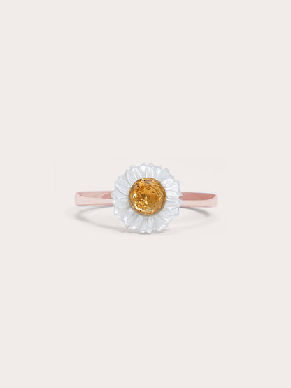 Daisy Ring 18K Rose Gold (1) – Mondays Made Flower & Birthstone Jewelry Singapore