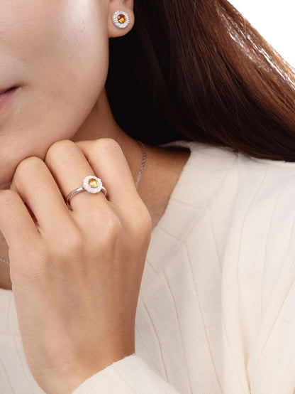 Daisy Ring S925 Silver Rhodium (2) – Mondays Made Flower & Birthstone Jewelry Singapore