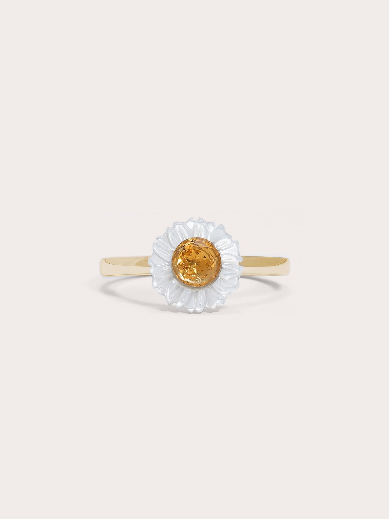 Carved Daisy Ring in 18k Gold Vermeil from Mondays Made
