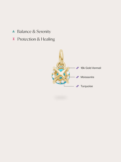 December Birthstone Charm Turquoise 18K Gold (4) – Mondays Made Flower & Birthstone Jewelry Singapore