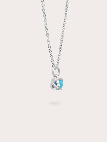 December Birthstone Necklace Turquoise S925 Silver Rhodium (5) – Mondays Made Flower & Birthstone Jewelry Singapore