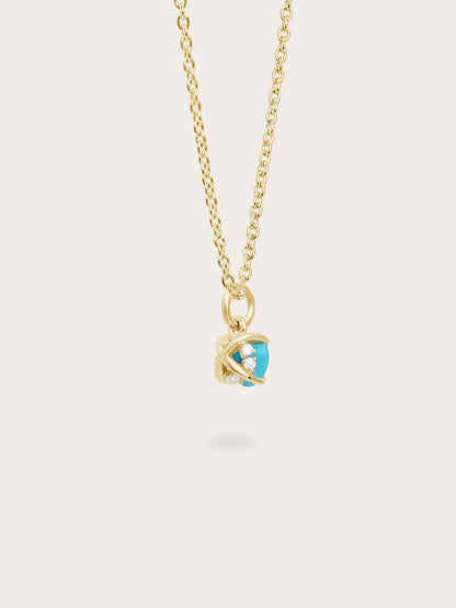 December Birthstone Necklace Turquoise 18K Gold (5) – Mondays Made Flower & Birthstone Jewelry Singapore