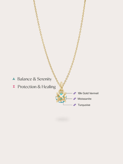 December Birthstone Necklace Turquoise 18K Gold (4) – Mondays Made Flower & Birthstone Jewelry Singapore