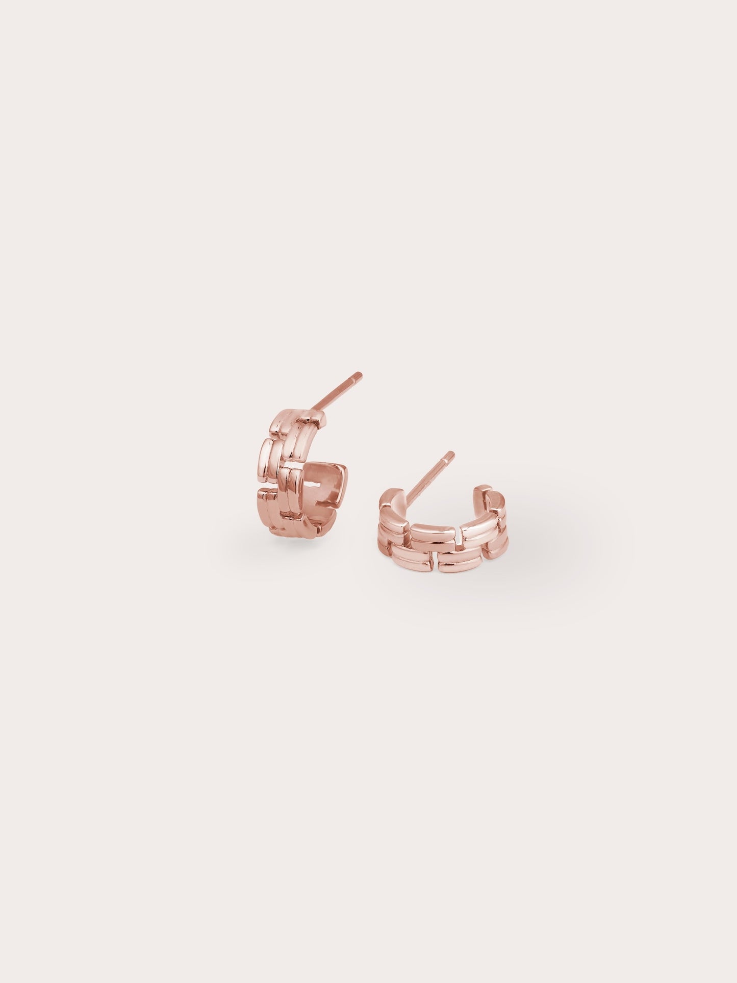 Duo Link Chain Hoop Earrings