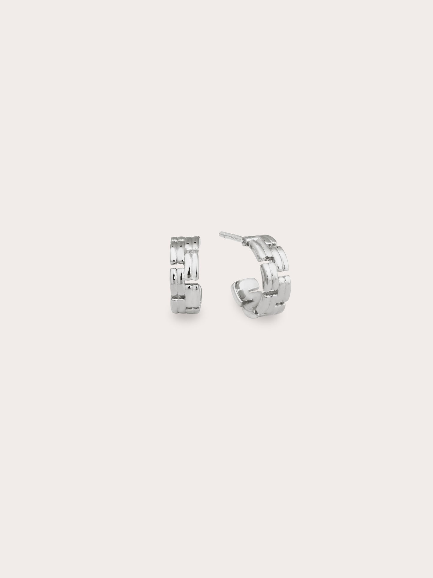 Duo Link Chain Hoop Earrings