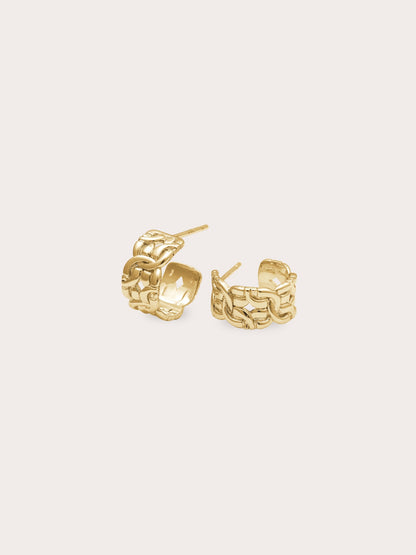 Entwined Hoop 18K Gold Flat – Mondays Made Flower & Birthstone Jewelry Singapore