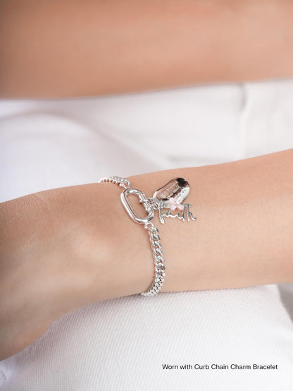 Faith Charm Set S925 Silver Rhodium (2) – Mondays Made Flower & Birthstone Jewelry Singapore