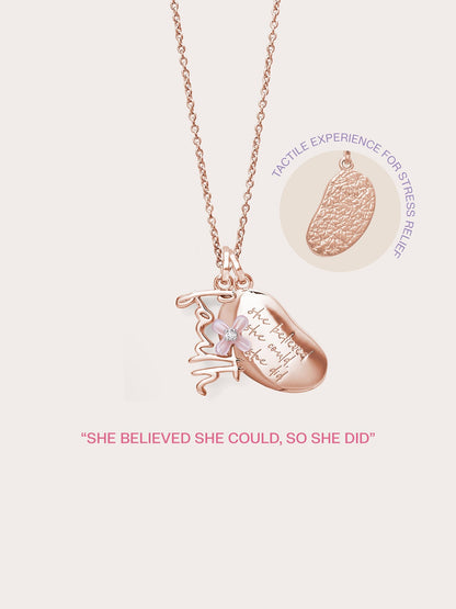Faith Necklace 18K Rose Gold – Mondays Made Flower & Birthstone Jewelry Singapore